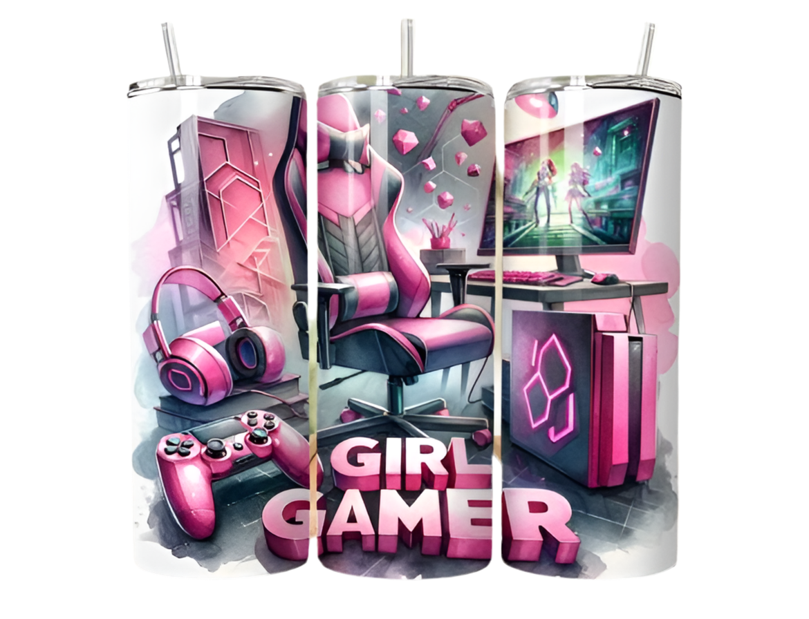 Girl gamer tumbler