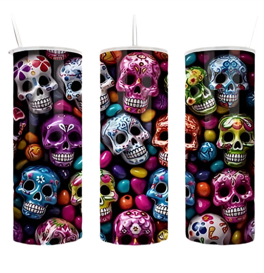 3d skull tumbler