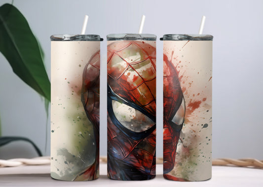 Spiderman colour a splash tumbler