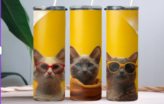 Funky cats tumbler