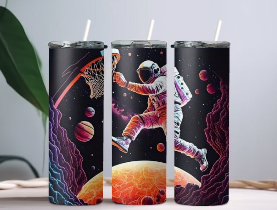 Basketball spaceman tumbler