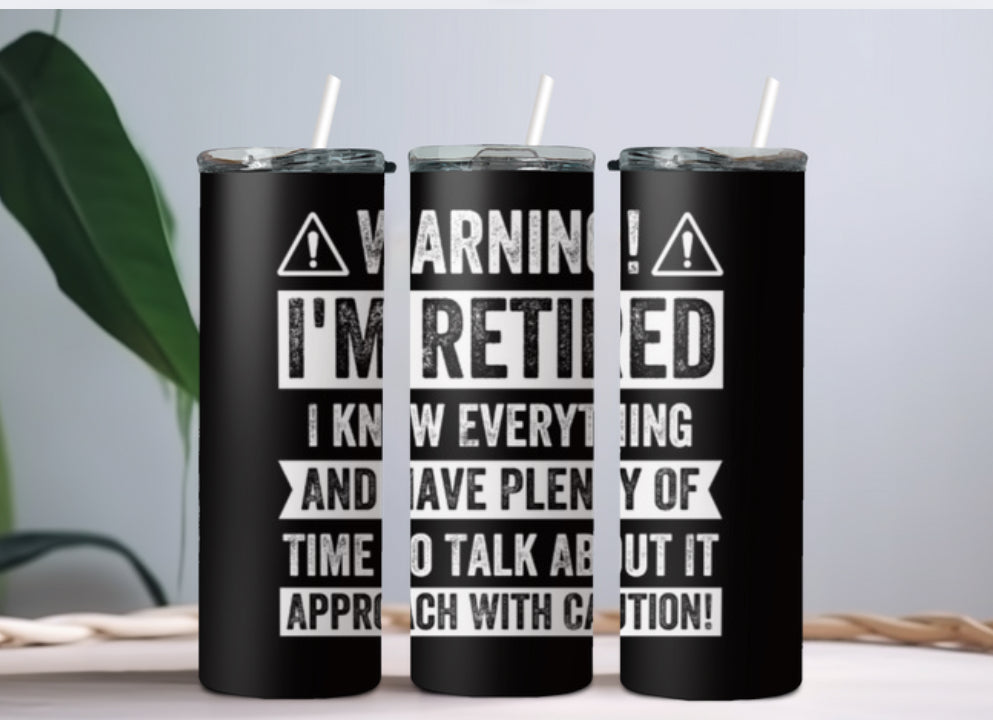 Retired quote tumbler