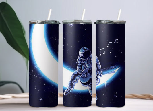 Rocking on the moon spaceman tumbler